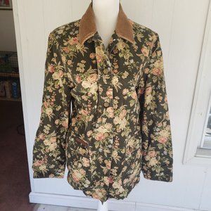 Ralph Lauren Floral Corduroy Jacket Size L